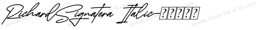 RichardSignatera Italic字体转换
